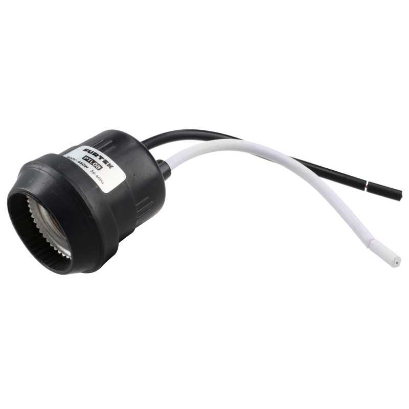 Portalámpara de hule para intemperie, color negro Surtek Portalámpara de hule para intemperie, color negro Surtek