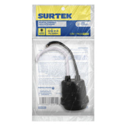 Portalámpara de hule para intemperie, color negro Surtek
