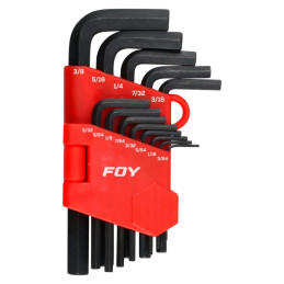 140451 Juego de llaves combinadas pulido espejo métricas 12 puntas 5 piezas Foy