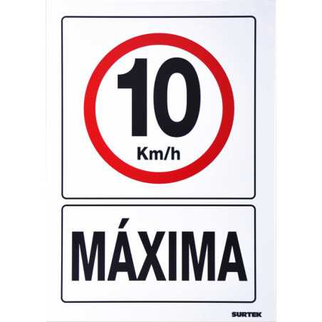 SES50 Señal "10 km/h máxima" Surtek