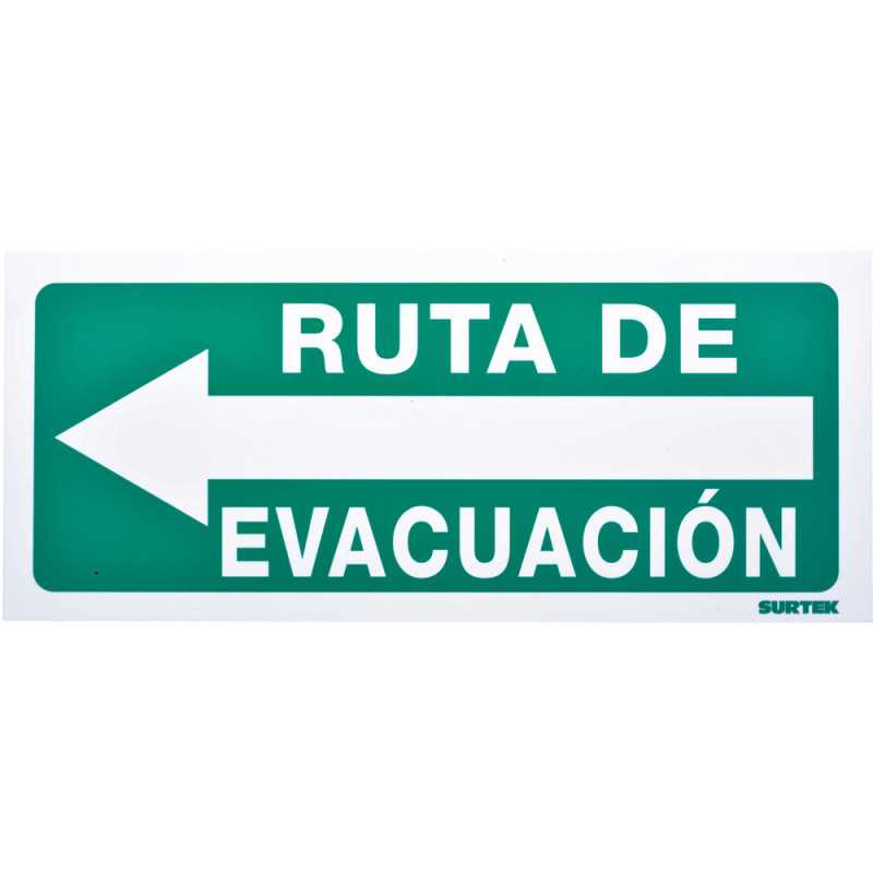 SES5 Señal "Ruta de evacuación" izquierda Surtek