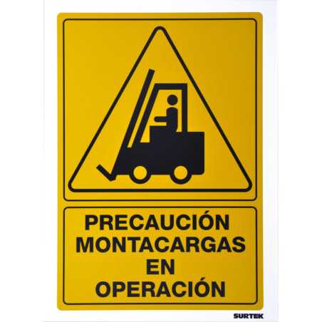 SES30 Señal "Precaución montacargas en operación" Surtek