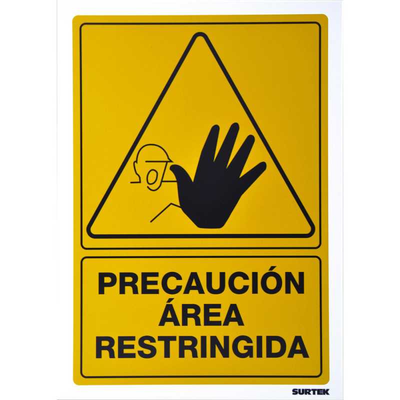 SES34 Señal "Precaución área restringida" Surtek SES34 Señal "Precaución área restringida" Surtek