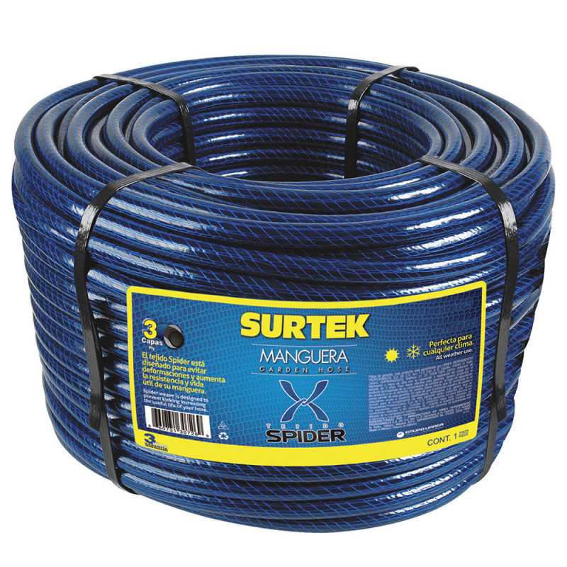 M1S100 Manguera para jardín tejido spider en rollo 1" 100 m Surtek M1S100 Manguera para jardín tejido spider en rollo 1" 100 m Surtek