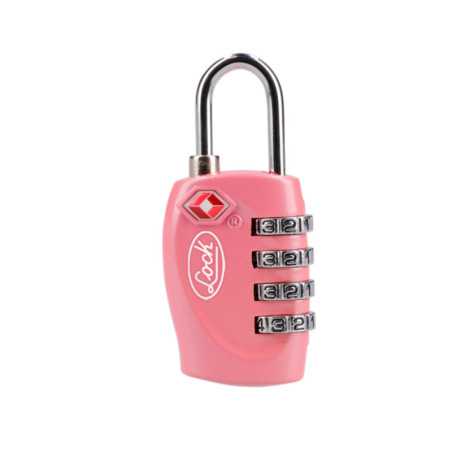 53CA Candado de combinación programable TSA para maleta rosa 20 mm Lock