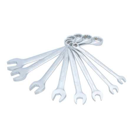 1200BMA Juego de llaves combinadas satinadas métricas 12 puntas en rack 8 piezas Urrea