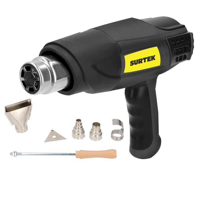 PC618 Pistola de calor 50° C a 550°C 1800 W 120 V ajustable Surtek PC618 Pistola de calor 50° C a 550°C 1800 W 120 V ajustable Surtek