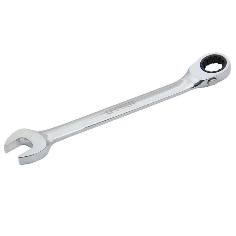 1216CMR Llave combinada pulido espejo de matraca spline reversible en pulgadas 1/2" Urrea