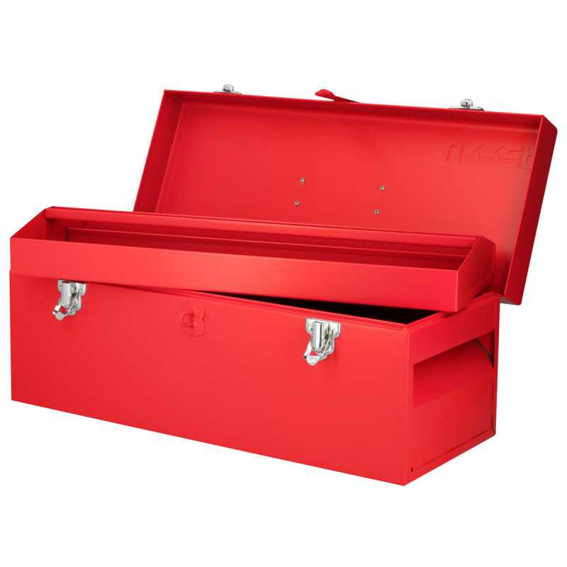 D5 Caja portaherramientas metálica color rojo 20" x 7" x 7" Urrea