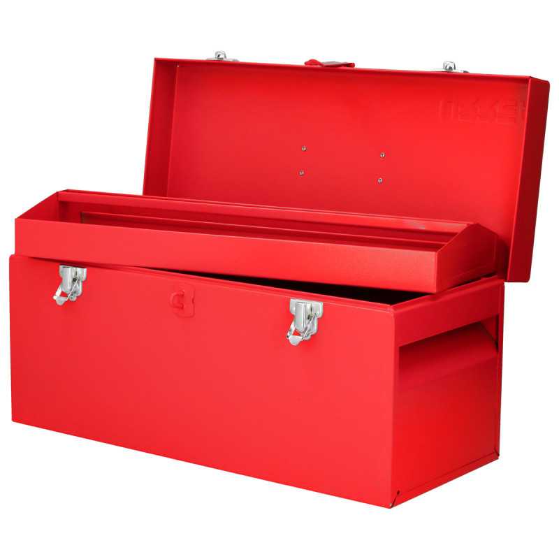 D6 Caja portaherramientas metálica color rojo 20" x 8" x 9" Urrea