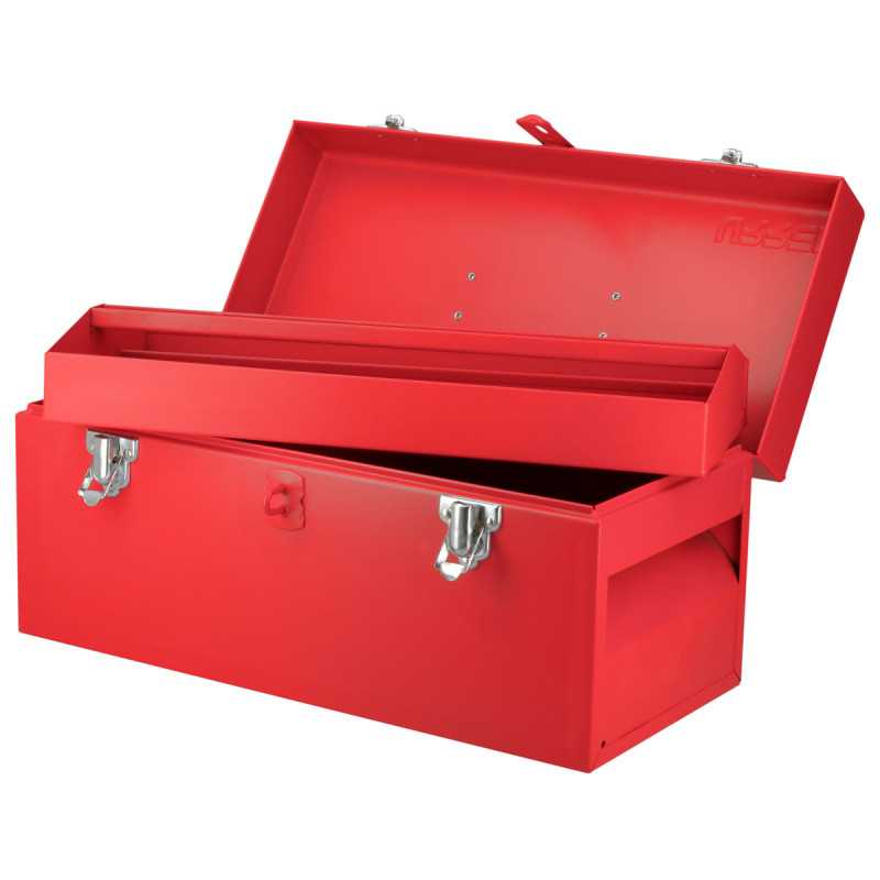 D3 Caja portaherramientas metálica color rojo 16" x 7" x 7" Urrea