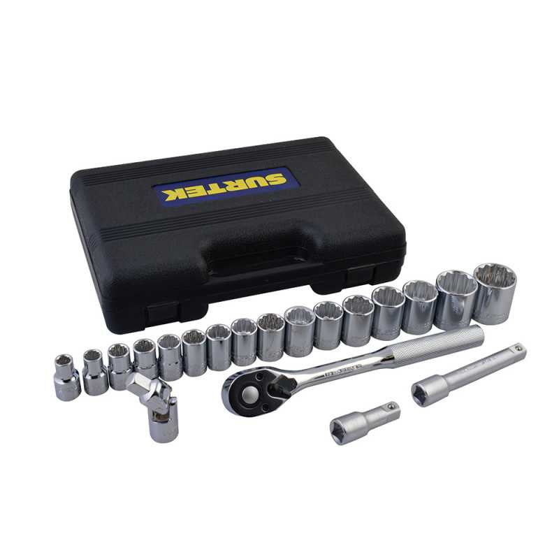 F5800BM Juego de dados y accesorios cuadro de 1/2" métrico 20 piezas Surtek