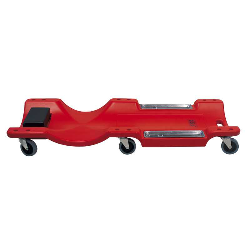 9991 Cama para mecánico plástica 6 ruedas giratorias 40" Urrea