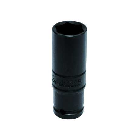 7323MD Dado de impacto largo pared delgada cuadro de 1/2" 6 puntas métrico 23 mm Urrea