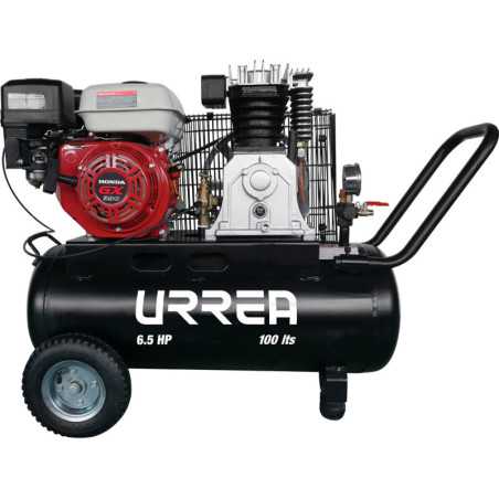 COMP9100A Compresor de aire eléctrico a gasolina 100 Lt 6.5 HP Urrea
