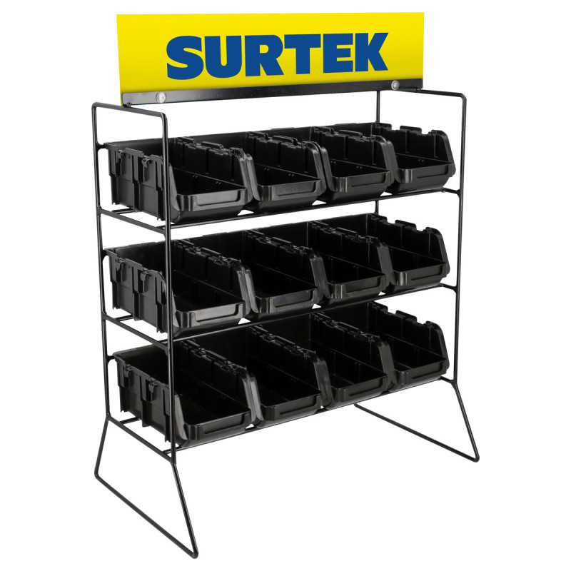 RTORG1 Exhibidor de mostrador para tornillería 12 gavetas plásticas Surtek