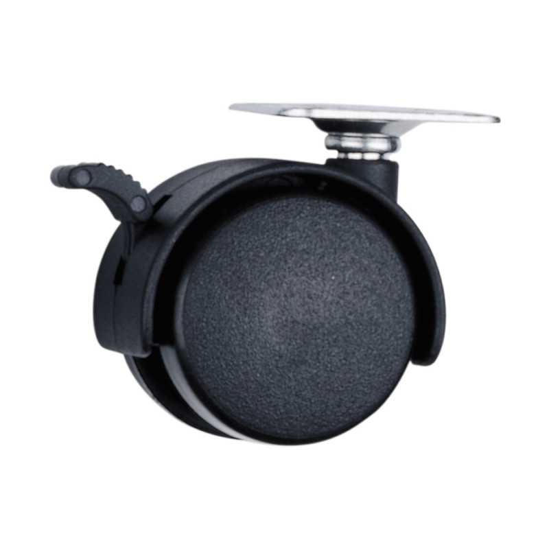 RY4B Rodaja tipo yoyo con placa con freno 40 mm Surtek