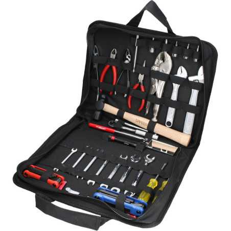 JAU31 Juego automotriz combinado para reparación básica 31 piezas con portafolio Urrea