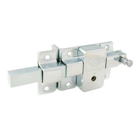 L580ICB Cerradura de barra fija función izquierda cromo brillante llave tetra en caja Lock