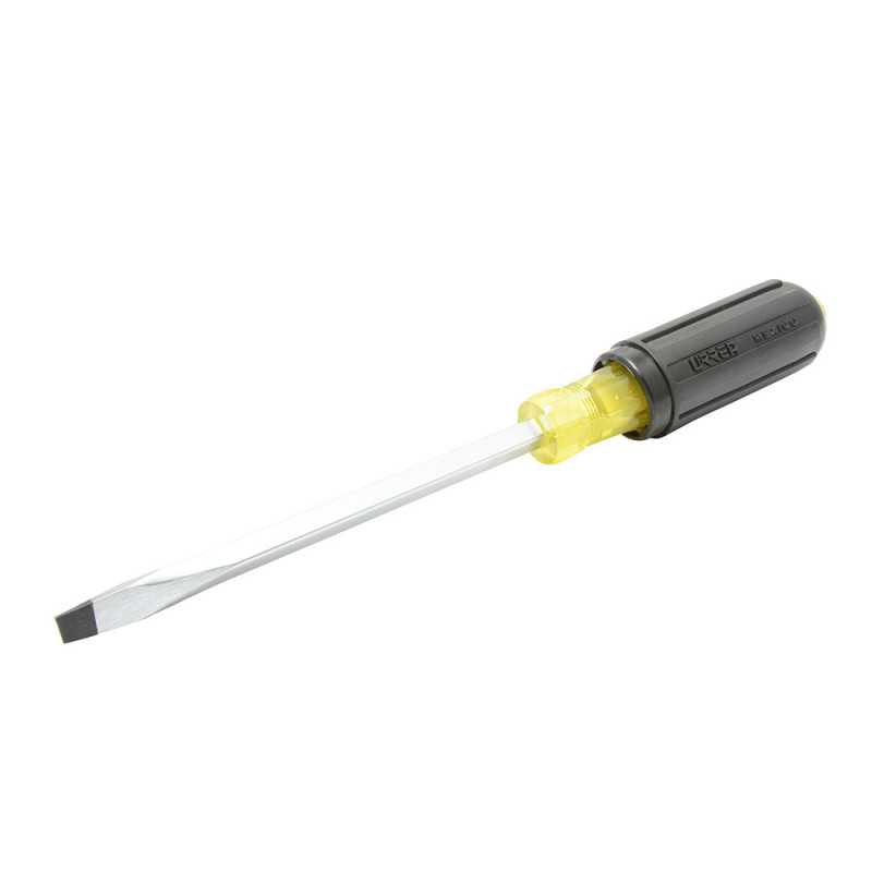 9421 Destornillador con mango cushion grip punta plana barra cuadrada 1/4" x 4" Urrea 9421 Destornillador con mango cushion grip punta plana barra cuadrada 1/4" x 4" Urrea