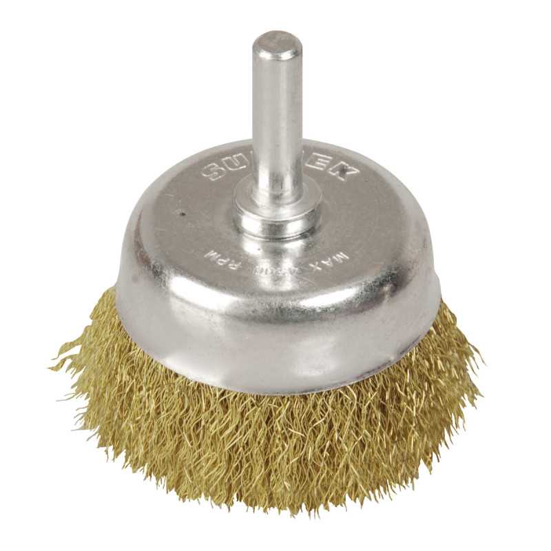 C572 Carda copa ondulada alambre fino 1-3/4" x 0.17 mm con zanco 1/4" Surtek C572 Carda copa ondulada alambre fino 1-3/4" x 0.17 mm con zanco 1/4" Surtek