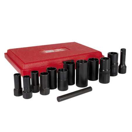 74HLR Juego de extractor tuercas barridas 3/8" 13 piezas Urrea