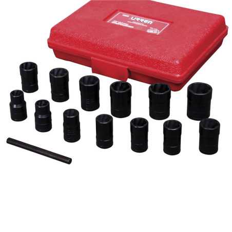 7200S Juego de extractor tuercas barridas 3/8" 14 piezas Urrea