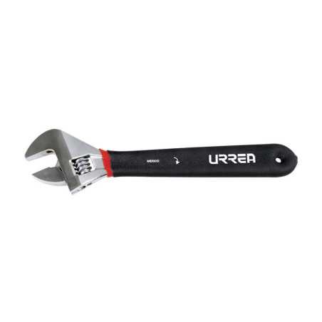708G Llave ajustable cromada con mango Rubber grip 8" Urrea