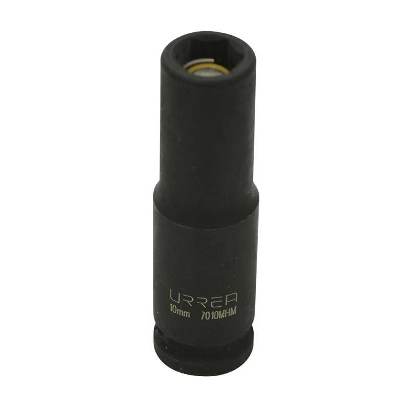 7010MHM Dado de impacto largo con imán cuadro de 3/8" 6 puntas métrico 10 mm Urrea 7010MHM Dado de impacto largo con imán cuadro de 3/8" 6 puntas métrico 10 mm Urrea