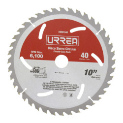 143552 Disco para sierra circular para corte madera 40 dientes 7-1/4" Foy