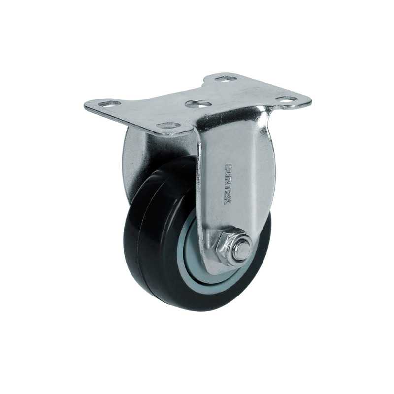 RG7F Rodaja de poliuretano negro fija 3" Surtek RG7F Rodaja de poliuretano negro fija 3" Surtek