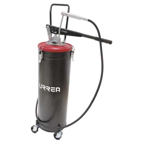 23622 Inyector de grasa con cubeta de palanca con ruedas de 20 kg 4000 PSI Urrea
