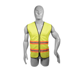 144171 Chaleco de seguridad de malla de poliéster de alta visibilidad amarillo unitalla Foy