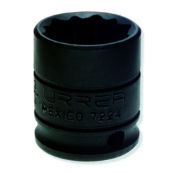 7013M Dado de impacto largo cuadro de 3/8" 6 puntas métrico 13 mm Urrea