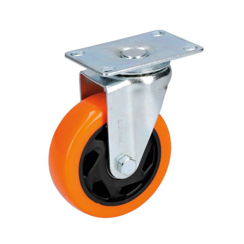 RV10G Rodaja de PVC naranja giratoria 4" Surtek