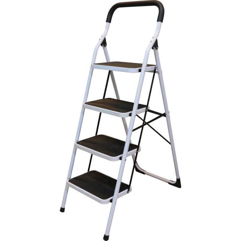 ETT4 Escalera plegables tipo taburete de acero con 4 peldaños Surtek ETT4 Escalera plegables tipo taburete de acero con 4 peldaños Surtek