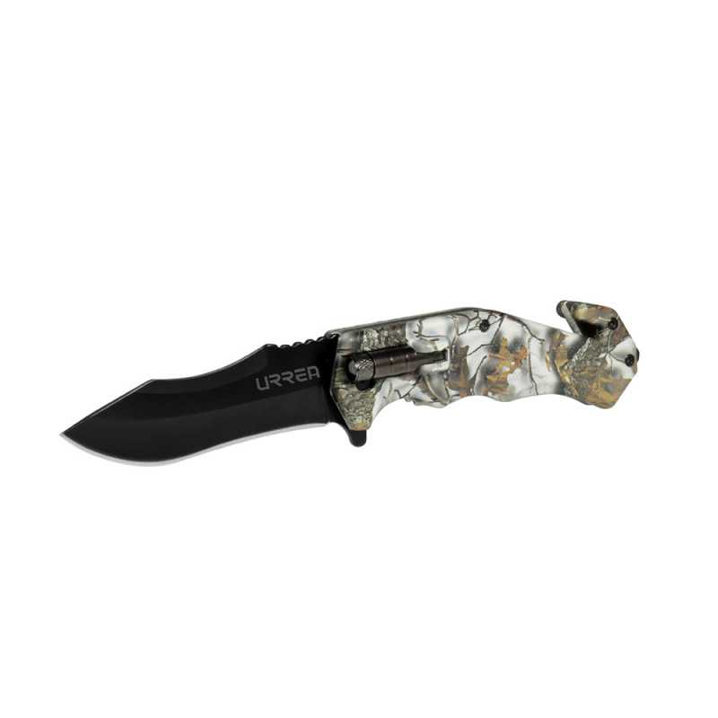 686B Navaja abatible de acero inoxidable para campamento con luz Urrea 686B Navaja abatible de acero inoxidable para campamento con luz Urrea
