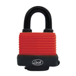 L22C80TCSB Candado de acero para cortina metálica 80 mm cromo satinado llave tetra Lock