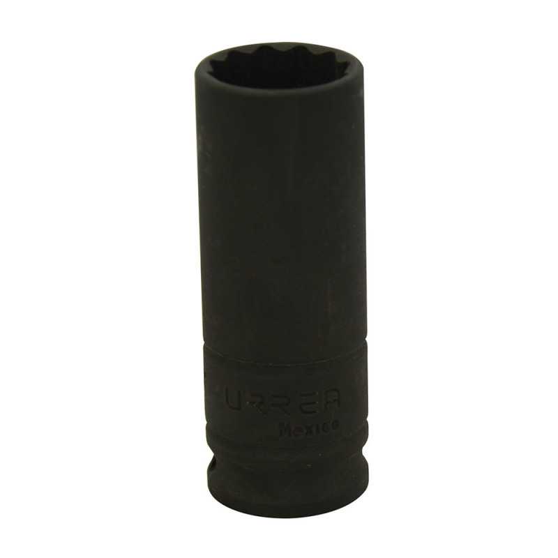 7716 Dado de impacto largo cuadro de 3/8" 12 puntas en pulgadas 1/2" Urrea 7716 Dado de impacto largo cuadro de 3/8" 12 puntas en pulgadas 1/2" Urrea