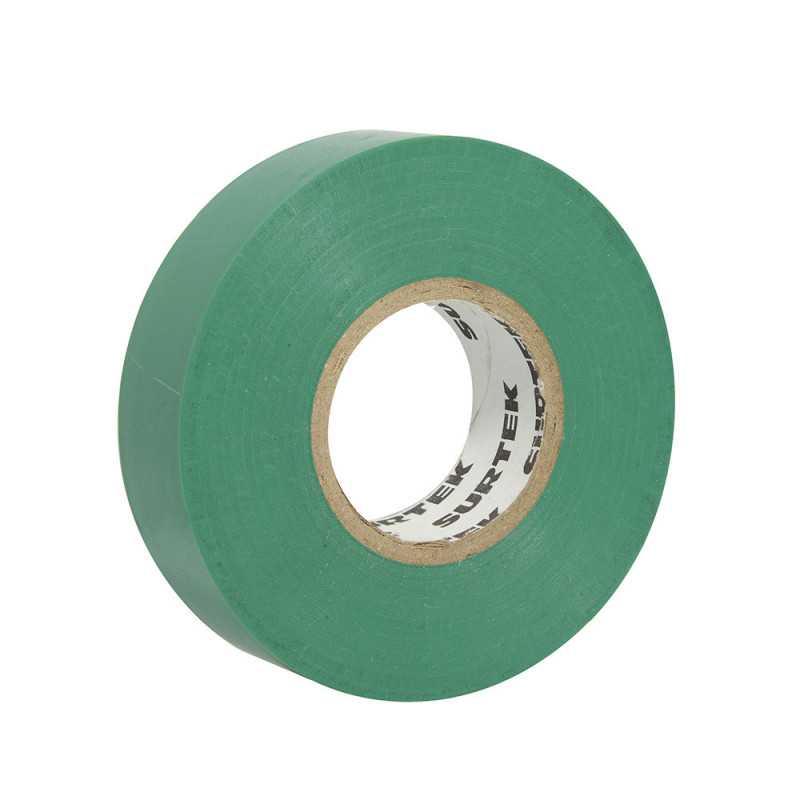 138004 Cinta para aislar verde 19 mm x 18 m Surtek