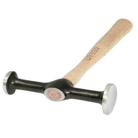 1421 Martillo de laminero 12" mango de madera desabollador 2 cabezas Urrea