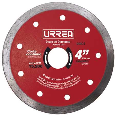 DDIC4 Disco de diamante continuo 4" Urrea