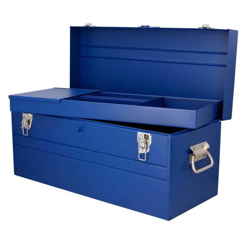 D8A Caja portaherramientas metálica color azul 23" x 10" x 11" Urrea