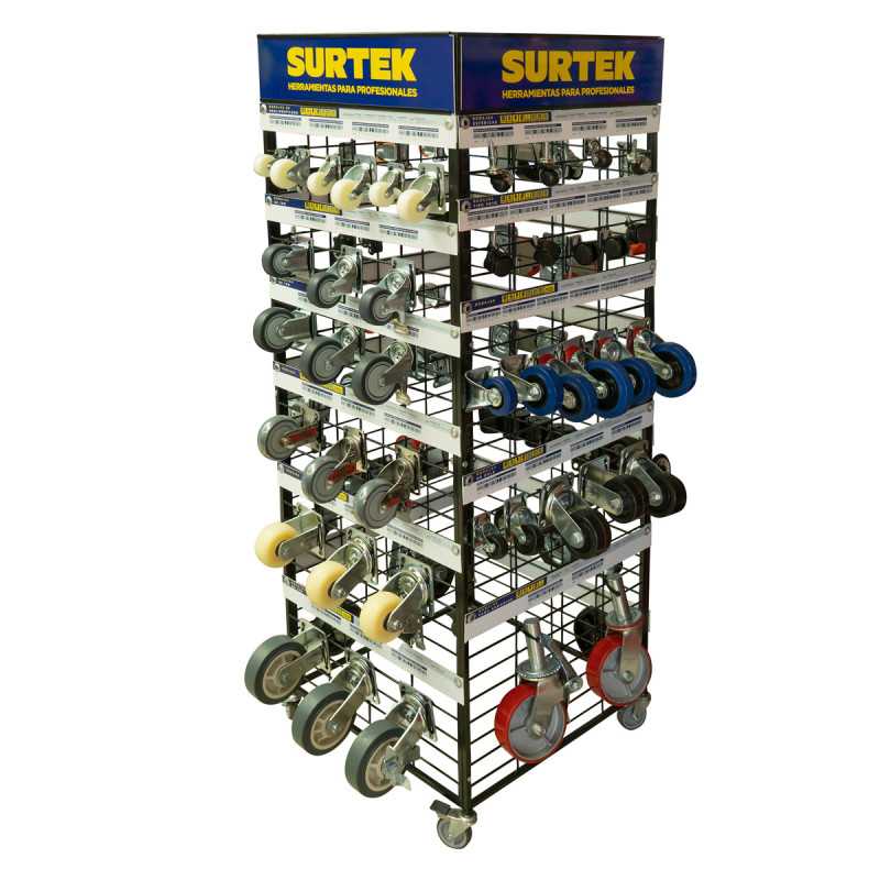 RRUEDC Rack con ruedas y rodajas 172 piezas Surtek