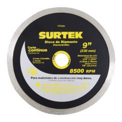 119211 Broca para concreto de acero SDS PLUS 3/8" x 12" con punta de tungsteno Surtek