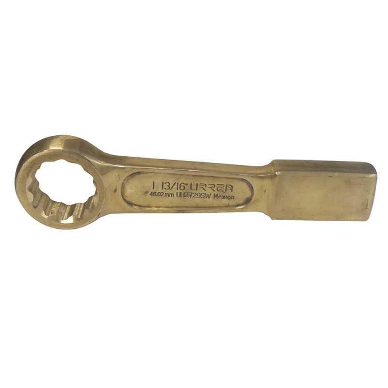 UH2729SW Llave de golpe plana de bronce-aluminio antichispa en pulgadas 12 puntas 1-13/16" Urrea UH2729SW Llave de golpe plana de bronce-aluminio antichispa en pulgadas 12 puntas 1-13/16" Urrea
