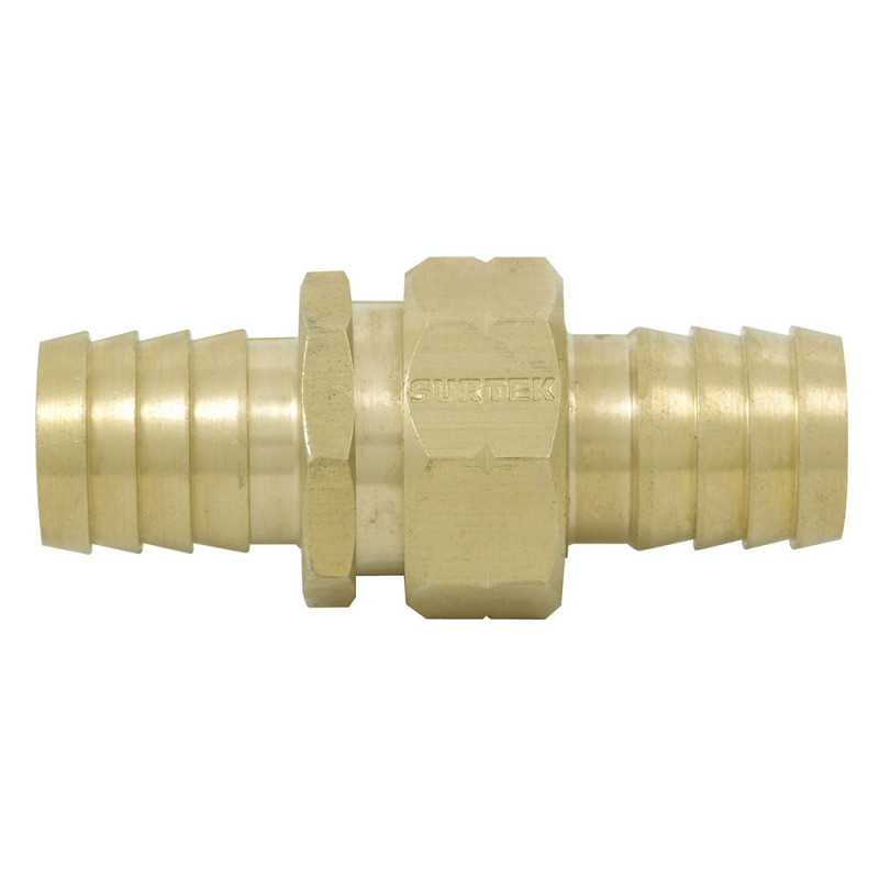 130372 Conector para manguera de riego de latón 1/2" macho-hembra Surtek