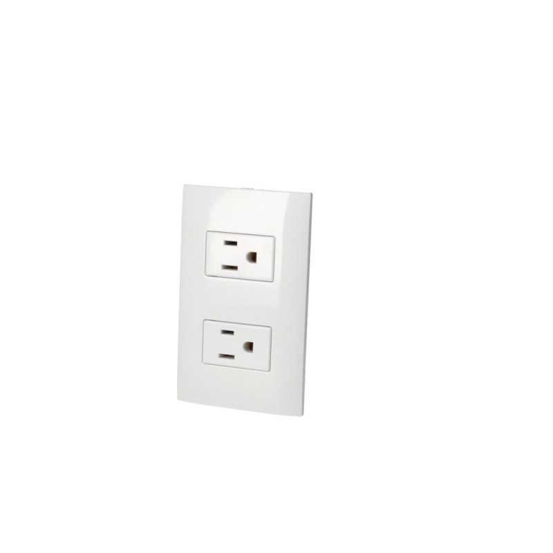 P427B Placa 1 contacto dúplex 1/3 línea Americana color blanco Surtek P427B Placa 1 contacto dúplex 1/3 línea Americana color blanco Surtek
