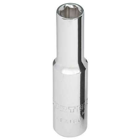 F4408HL Dado largo cuadro de 1/4" 6 puntas en pulgadas 1/4" Surtek