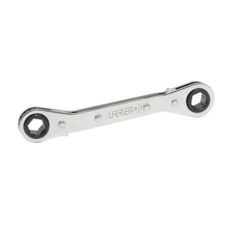 1183M Llave de estrías pulido espejo acodada de matraca métrica 6 puntas 11 x 12 mm Urrea